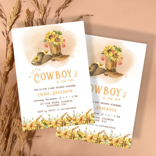 Un niñito bota invitación a Baby Shower (Subido por el creador)