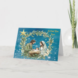 Un niño nació con tarjeta de Navidades