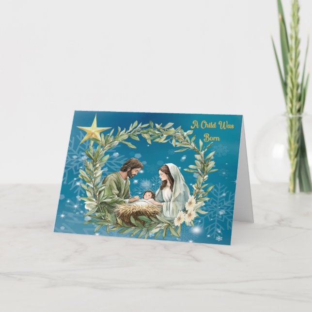 Un niño nació con tarjeta de Navidades (Anverso)