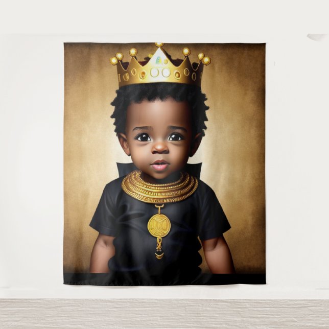 Un niño que tiene un tapiz de rey (Anverso)