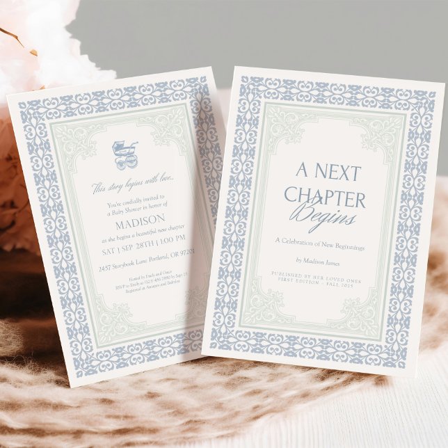 Un nuevo capítulo comienza la invitación a Baby Sh (Subido por el creador)