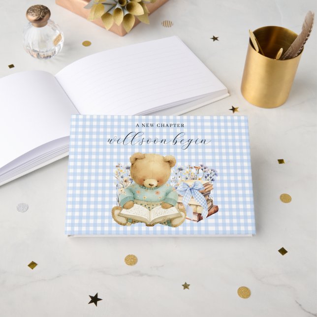 Un Nuevo Capítulo Comienza Libros Baby Shower  (Anverso Abierto)