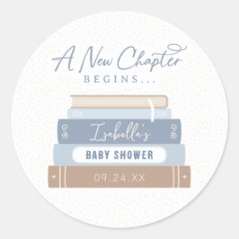 Un nuevo capítulo inicia Pegatina de Baby Shower