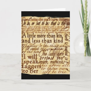 Un nuevo drama - tarjeta de felicitación de Hamlet