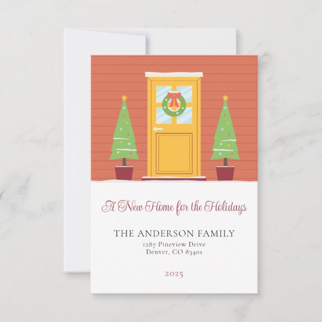 Un nuevo hogar para la tarjeta de Navidades de vac (Anverso)