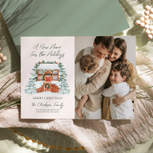 Un Nuevo Hogar Para Las Fiestas Tarjeta De Navidad