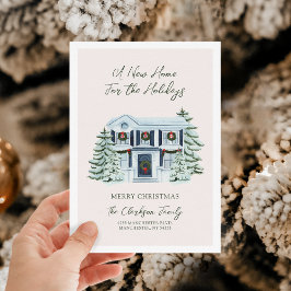 Un nuevo hogar para las fiestas Tarjeta de Navidad