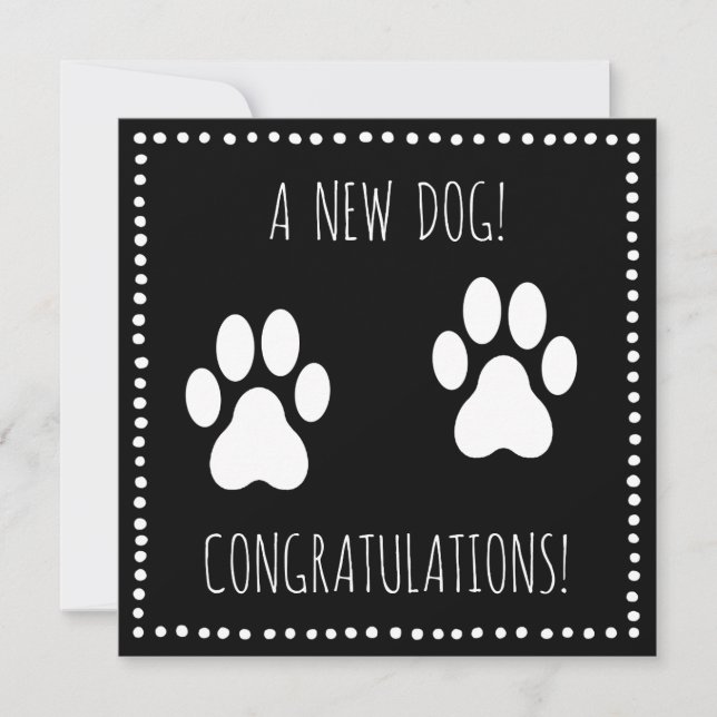 ¡Un nuevo perro! - Tarjeta de felicitación (Anverso)
