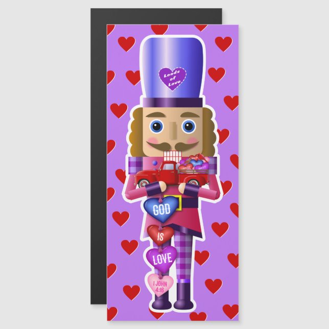 Un nutcracker de San Valentín con un pequeño camió (Anverso/Reverso)