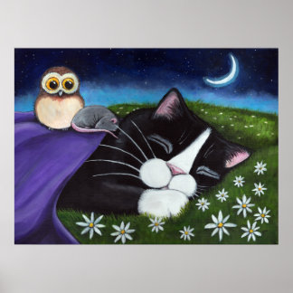 Un ojo vigilante | Fantasía Arte Gato Tuxedo