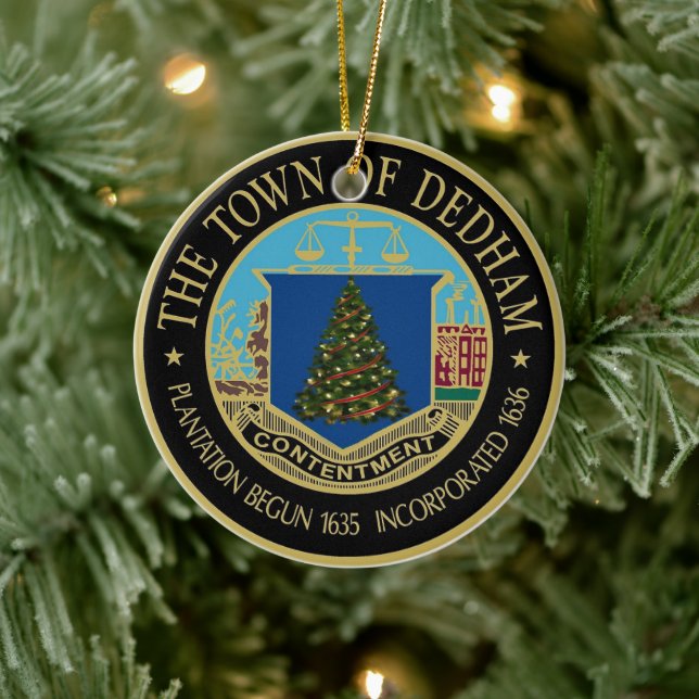 Un Ornamento Cerámico De Navidades Muy Dedham (Árbol)