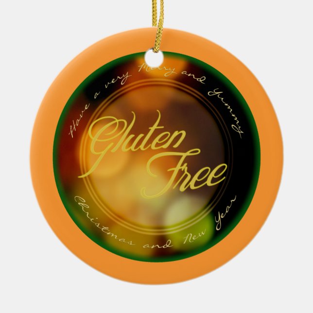 Un ornamento libre del gluten - para el árbol de (Frente)