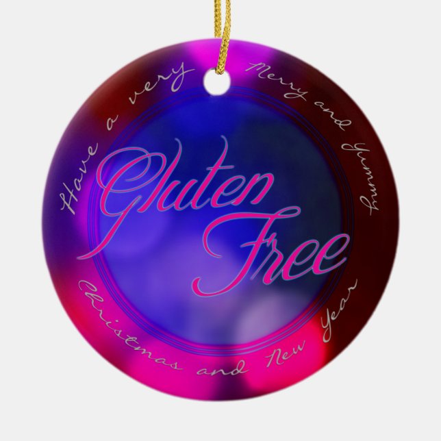 Un ornamento libre del gluten - para el árbol de (Frente)
