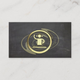 Un oro fresco DJ y tarjeta de visita del icono del