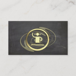 Un oro fresco DJ y tarjeta de visita del icono del