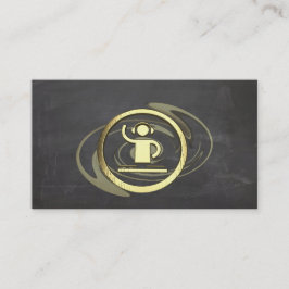 Un oro fresco DJ y tarjeta de visita del icono del