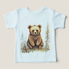 Un oso lindo - Diseño artístico de ilustracion