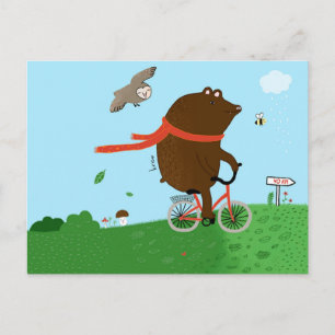Un oso va a la ciudad, postal