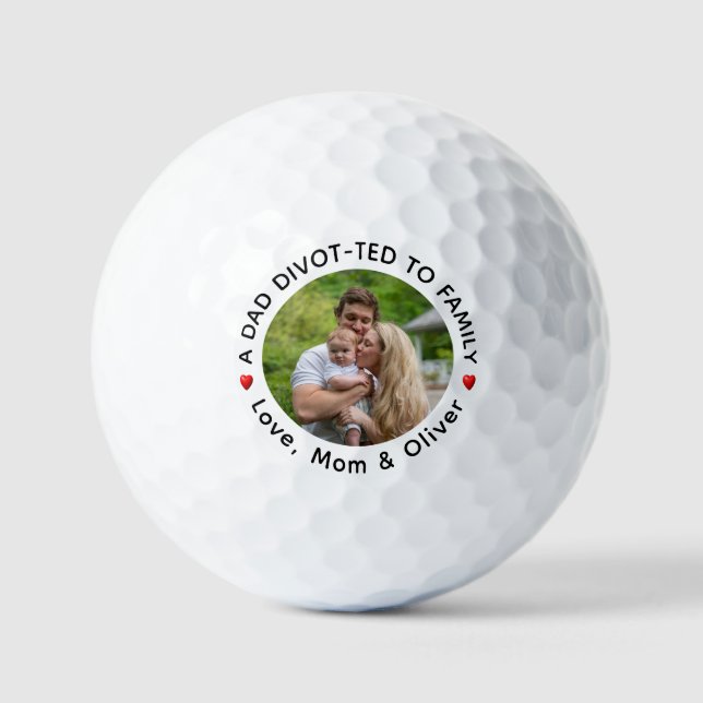 Un padre se desvían a las bolas de golf personaliz (Anverso)