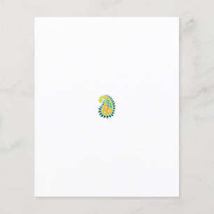 un paisley amarillo y verde con hojas y flores