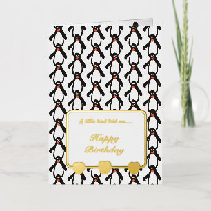 Un pajarito me dijo Pingüinos Feliz Cumpleaños