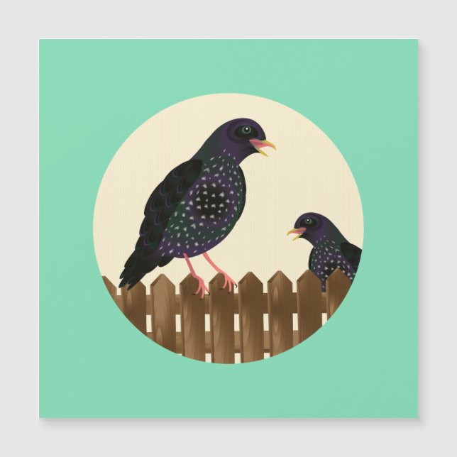 Un pájaro común que mira fijamente a un jardín se  (Anverso)