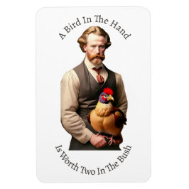 Un Pájaro En El Imán Flexible De La Mano