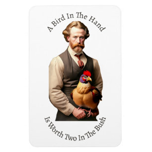 Un Pájaro En El Imán Flexible De La Mano