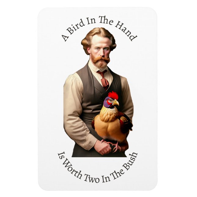 Un Pájaro En El Imán Flexible De La Mano (Vertical)