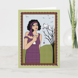 Un pájaro en la tarjeta de felicitación Hand_A