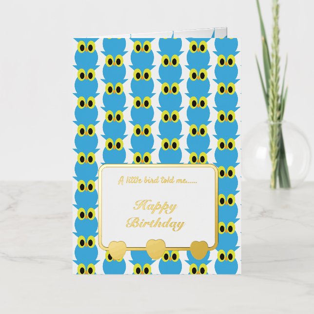 Un pájaro pequeño me dijo a las Lechuzas Azules Fe (Anverso)