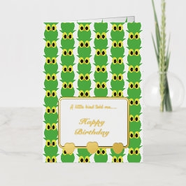 Un pájaro pequeño me dijo a los Lechuzas Verdes Fe