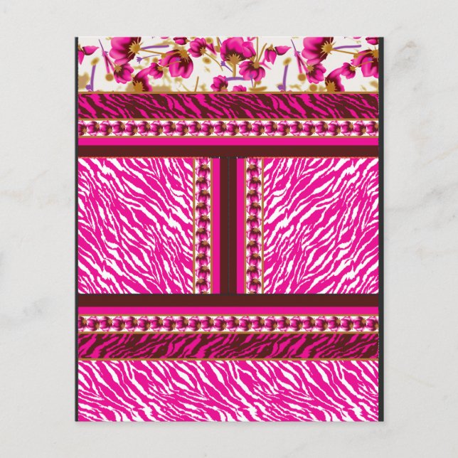un papel pintado rosa y blanco con una cruz (Frente)