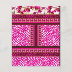 un papel pintado rosa y blanco con una cruz