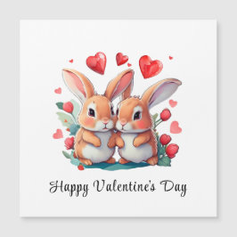 Un par de divertidos conejos acuarelas