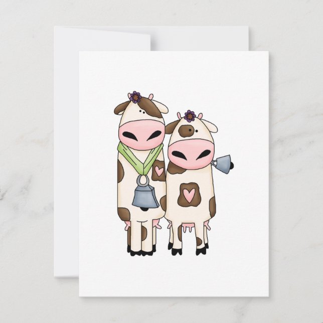 un par de lindas vacas moo (Anverso)