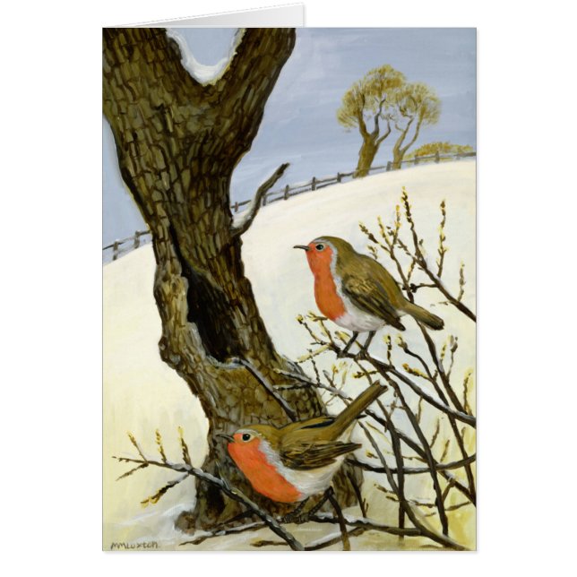 Un par de petirrojos (Frente)