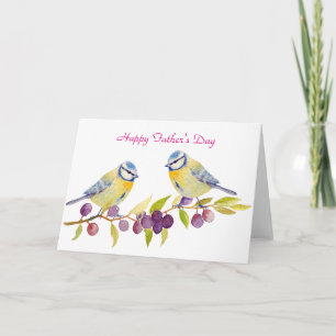 Un par de tarjeta azul del día de padre de los