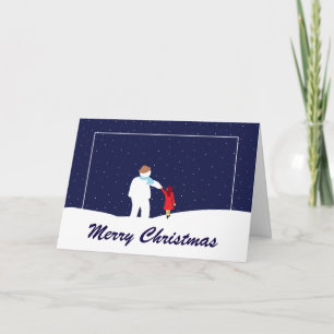 Un paseo con tarjeta de vacaciones para Navidades 