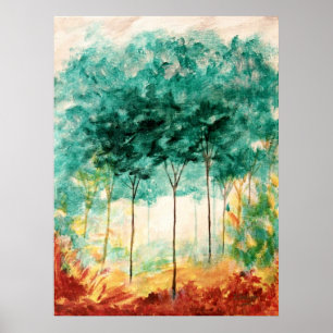 Un Paseo Por El Parque Gran Pintura De Arte