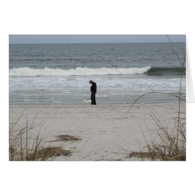 "Un paseo por la playa" - Tarjeta (Anverso (Horizontal))