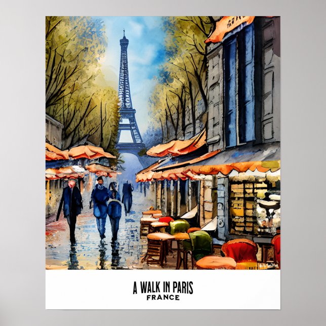 Un Paseo Por París Poster De Arte Parlamentario Im (Frente)