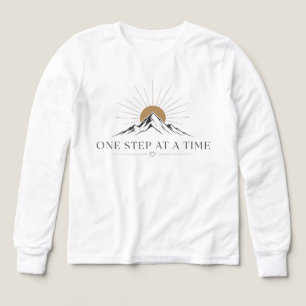 "Un Paso a la Vez" Inspiradora Camiseta de Montaña