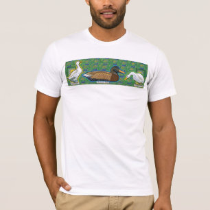 un pato entre la camiseta de dos gooses