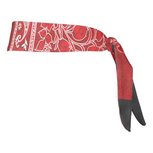 un patrón cruzado con flores y vides rojas (Girar 90)