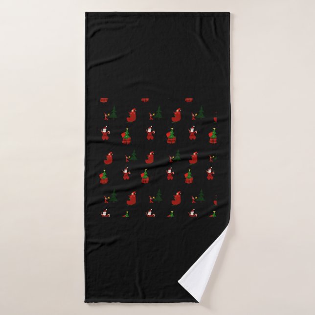 Un patrón de Navidades feos (Toalla de baño)