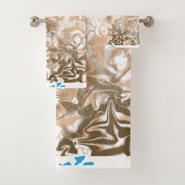 Un patrón paisley elaborado en azul y marrón, hola (In situ)