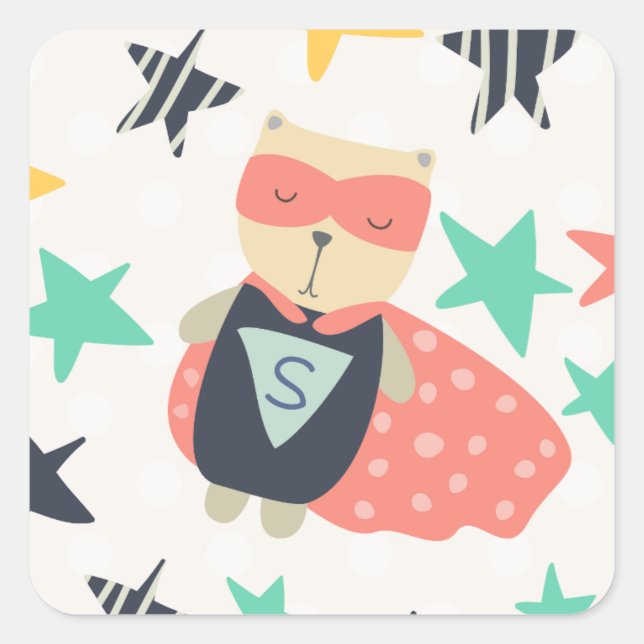 un pegatina cuadrado (Anverso)