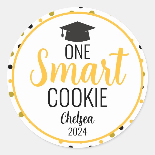 Un Pegatina de graduación de cookie inteligente (Anverso)