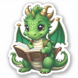 Un Pegatina lectora del Dragón Verde